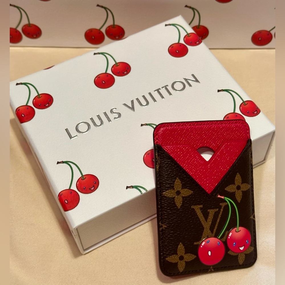Louis Vuitton Murakami Cerise Magnetic Card Holder
